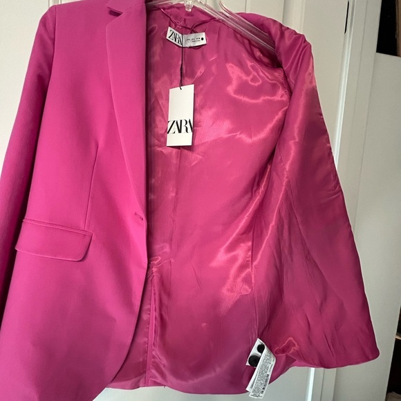 Zara NWT Vibrant Pink Blazer - Picture 6 of 8